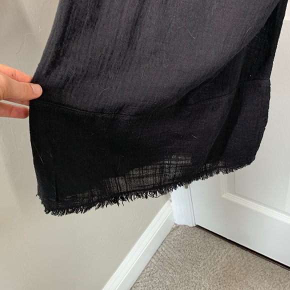 XCVI Wearables black cotton wide leg crop boho pants size small - Picture 5 of 13